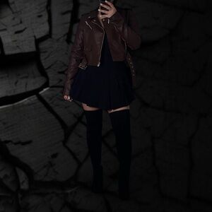 Fashion Nova Brown Leather Jacket